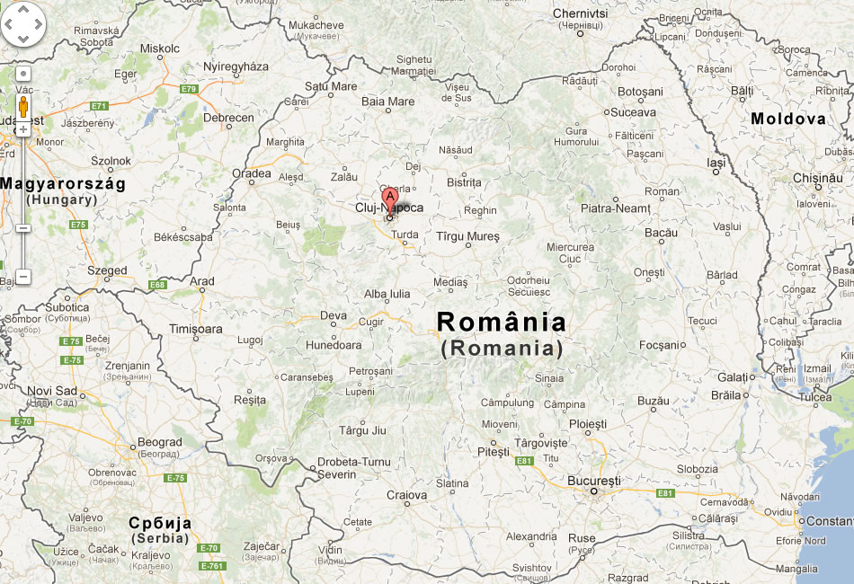 map of Cluj Napoca romania