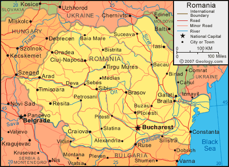 romania map Cluj Napoca