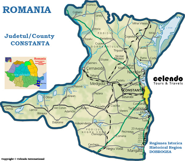 Constanta regions map