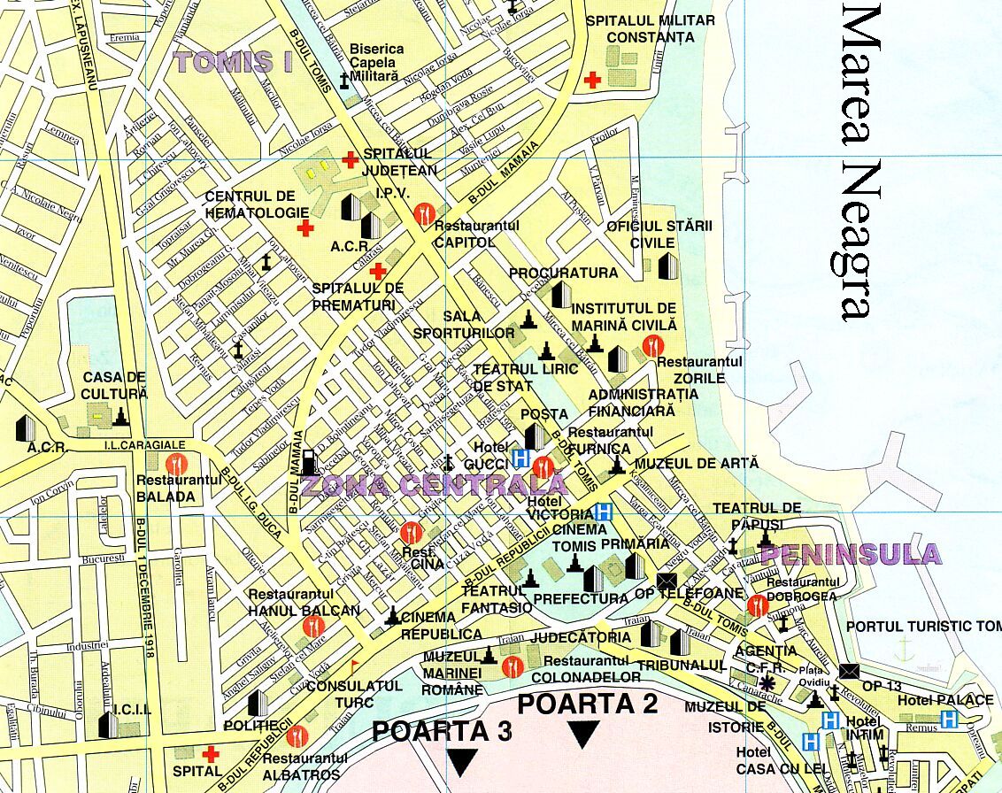 Constanta tourist map