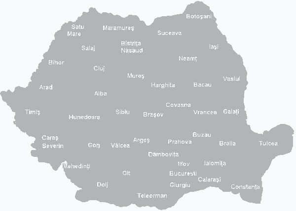 romania cities map