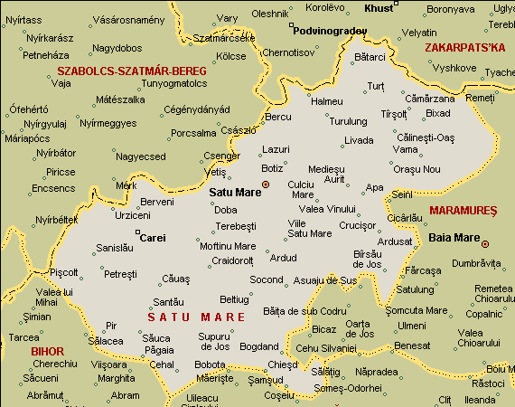 Satu Mare regional map