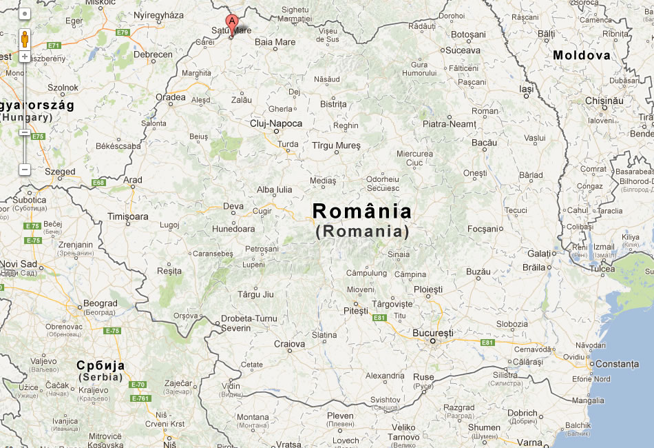 map of Satu Mare romania