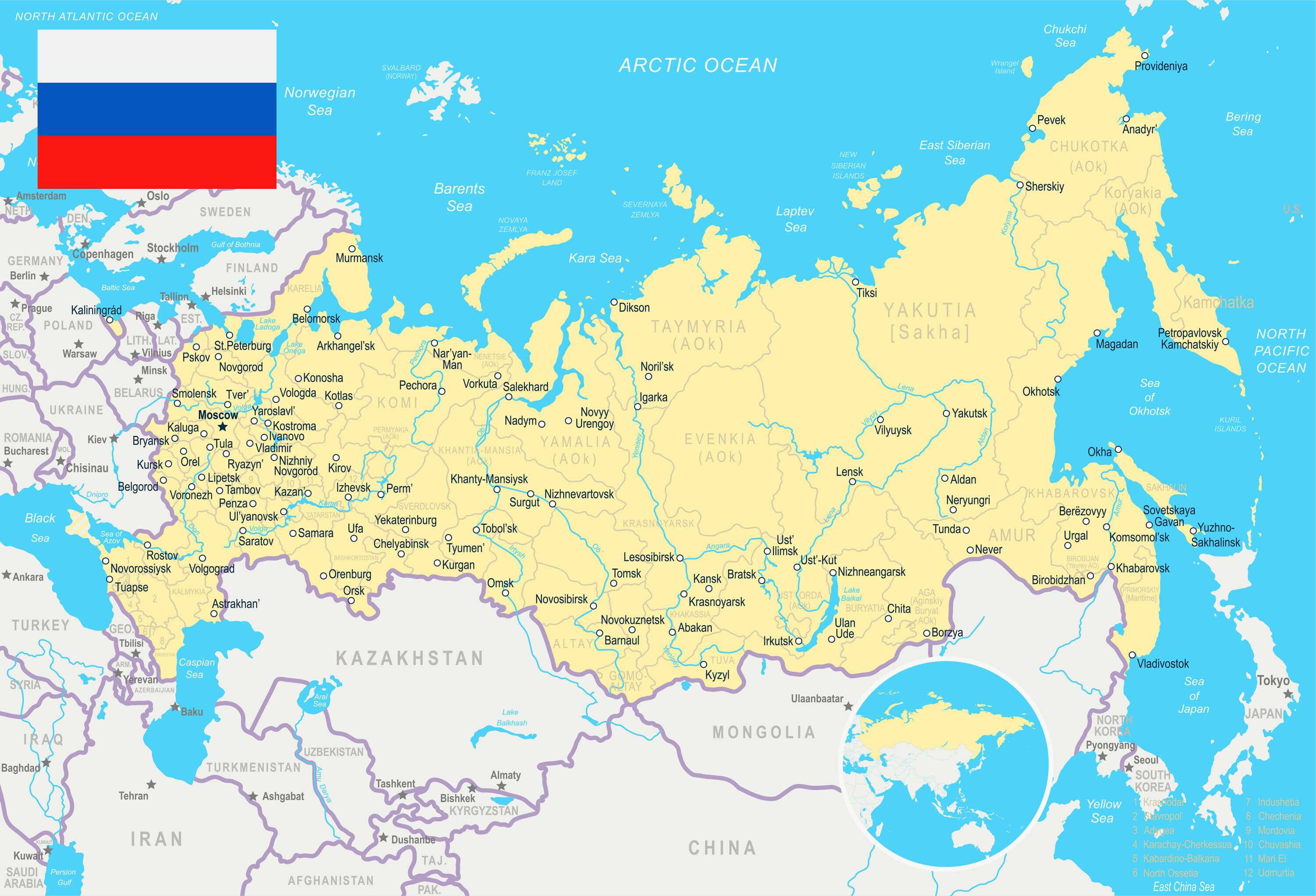 Russia Country Map