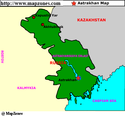 Astrakhan province map