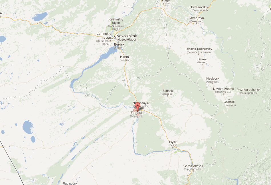 map of Barnaul