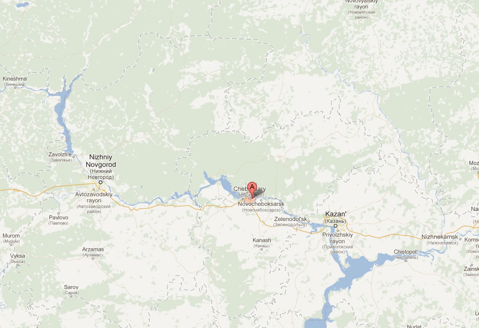 map of Cheboksary