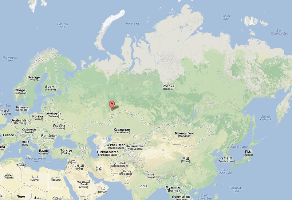 map of Chelyabinsk russia