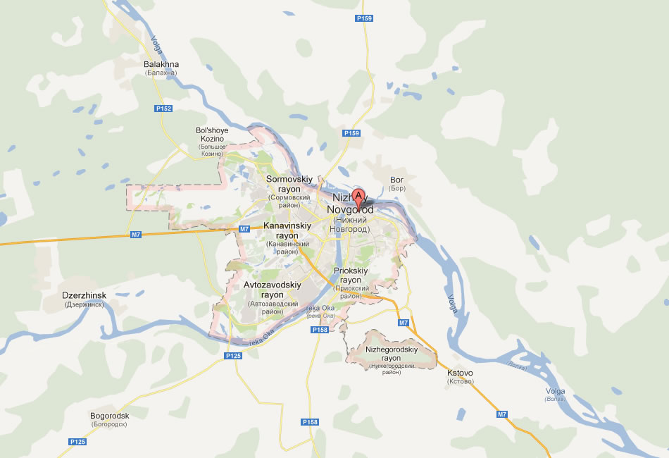 map of Gorky