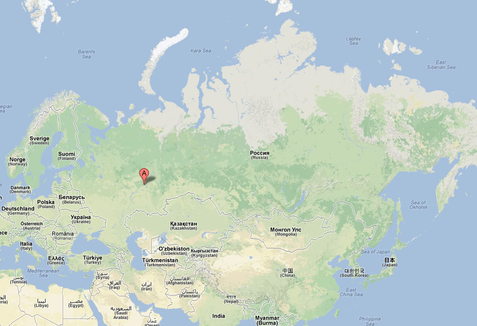 map of Izhevsk russia