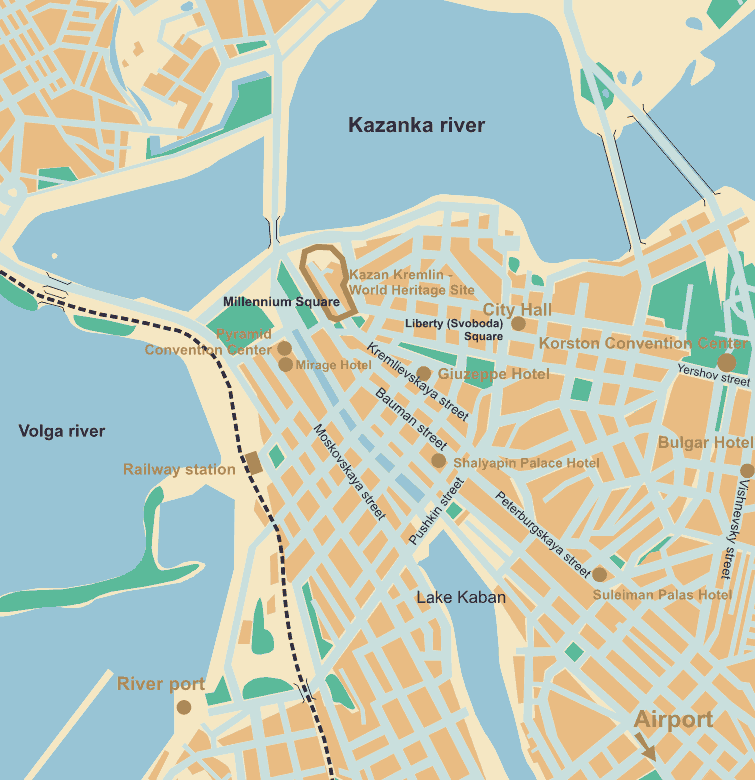 Kazan center map
