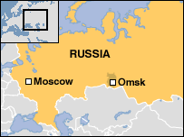 Omsk moscow map