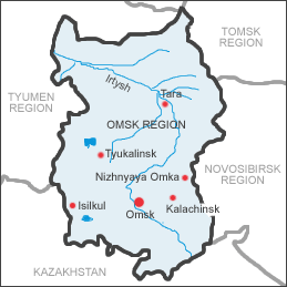 Omsk environs map