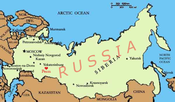 russia perm map