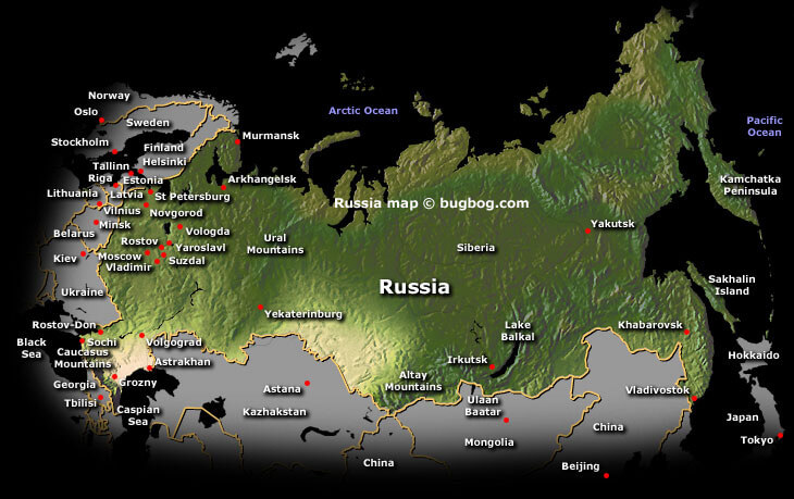 russia satellite map