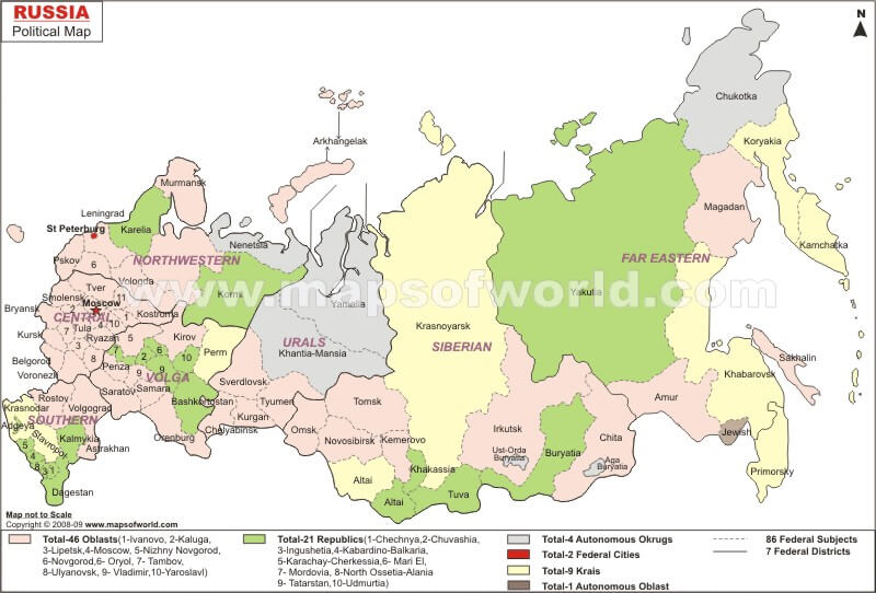 russia political map