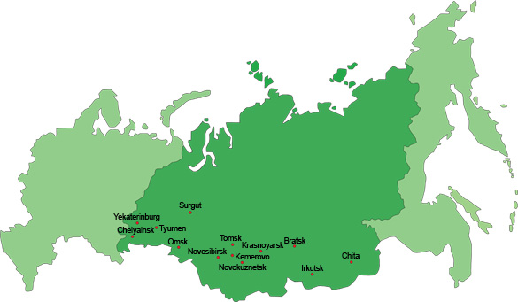 Tyumen regional map