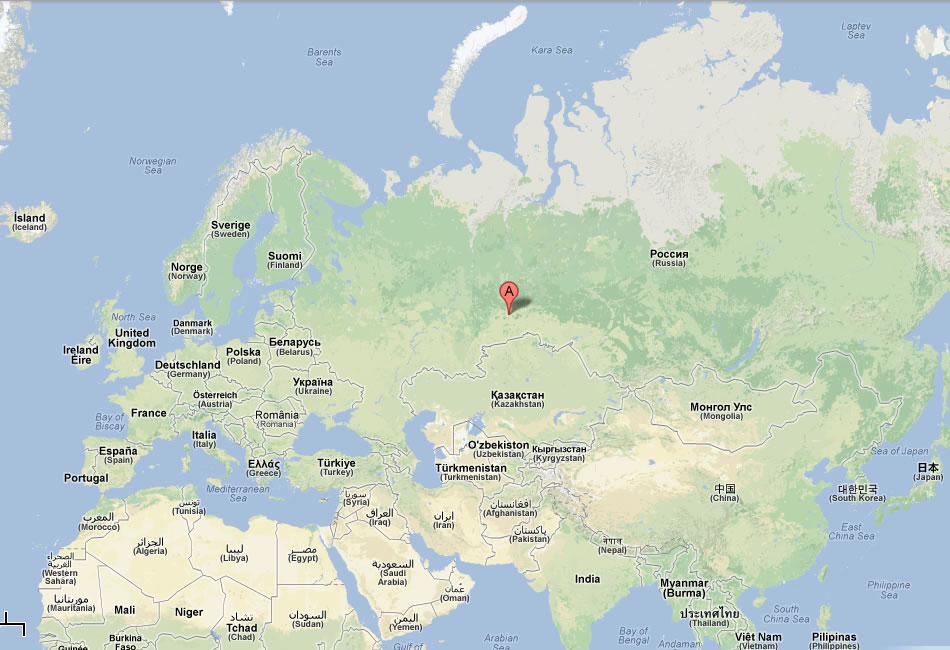 map of Tyumen russia