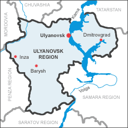 Ulyanovsk province map