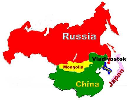 Vladivostok russia china map