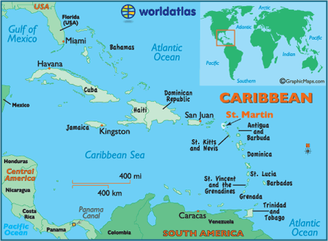 Saint Martin Map World