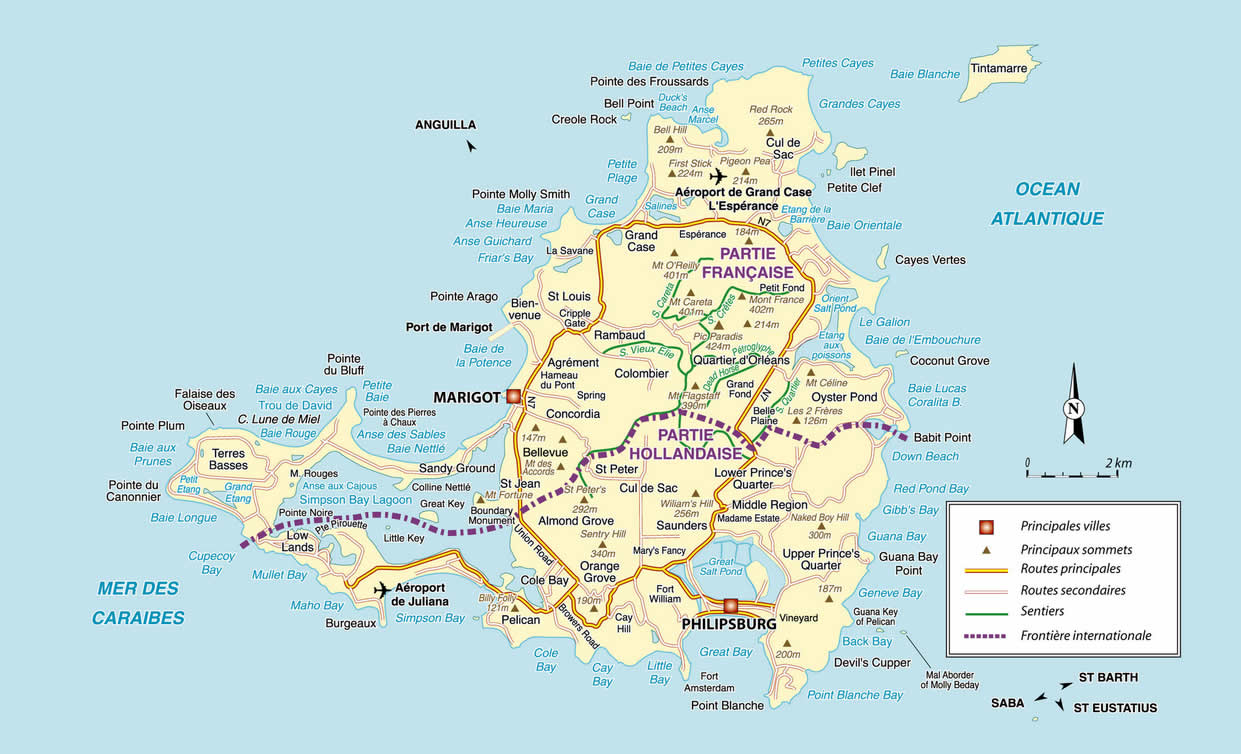 map of Saint Martin french