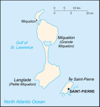 saint pierre miquelon map