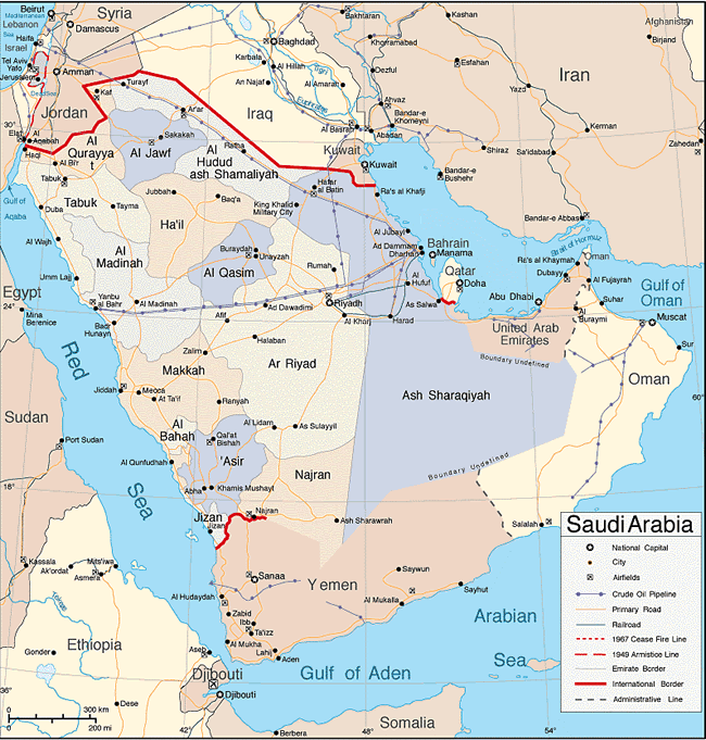 Aba as Suud map saudi arabia