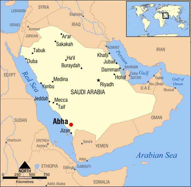 Abha map saudi arabia