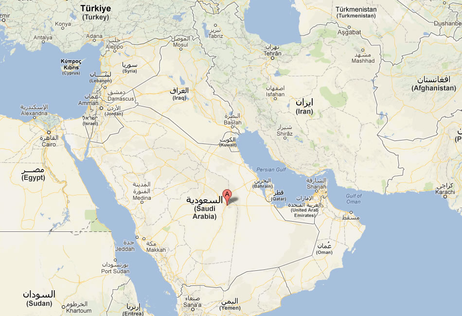 map of Al Kharj saudi arabia
