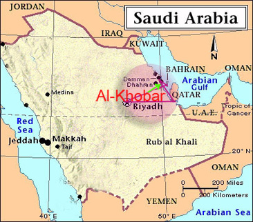 saudi arabia map Al Khubar
