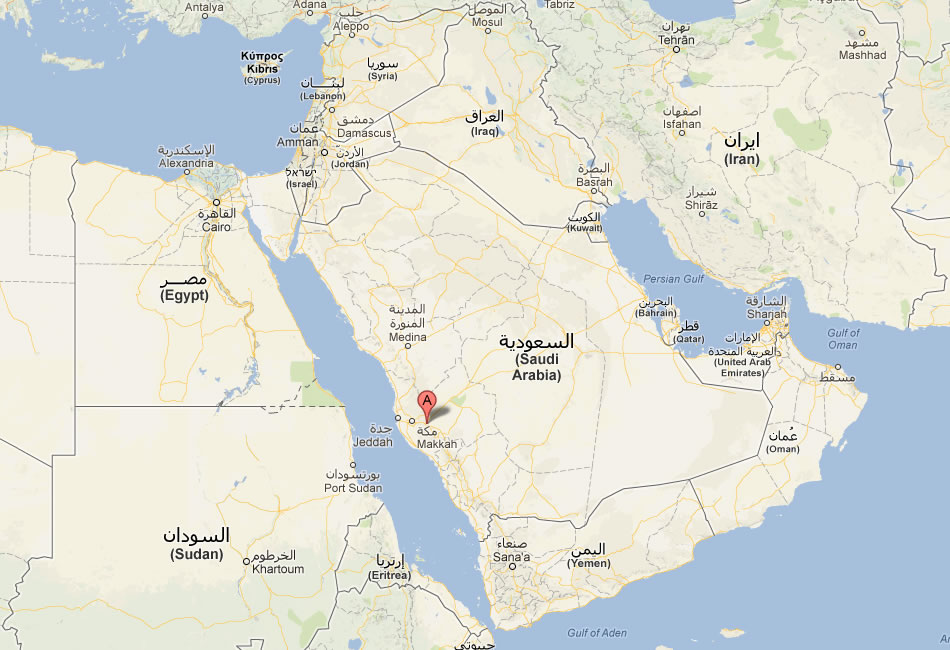 map of At Taif saudi arabia