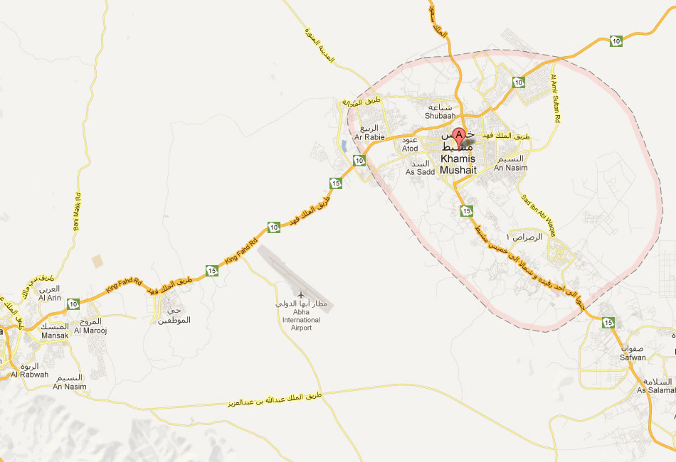 map of Khamis Mushayt
