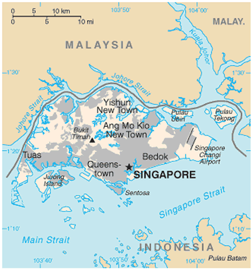 singapore location map