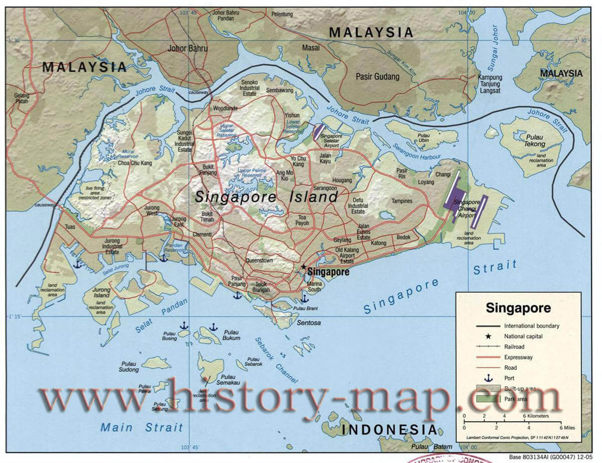 singapore map island
