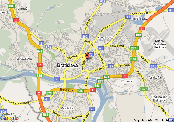 bratislava city map