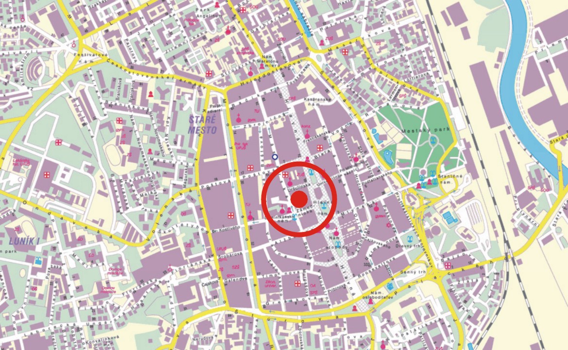 city map of kosice