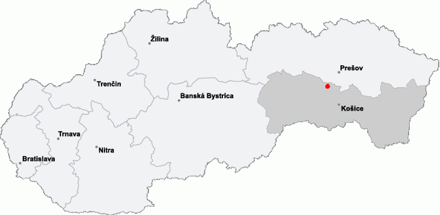 Presov regions map