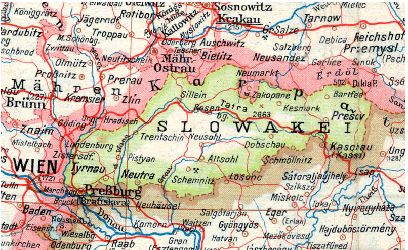 slovakia map 1943