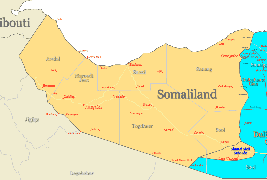 Somaliland Map Somaliland Map