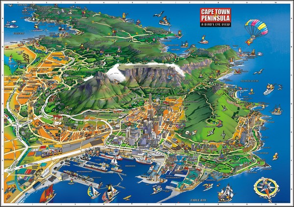 Cape Town Map Geographical Map Of Cape Town