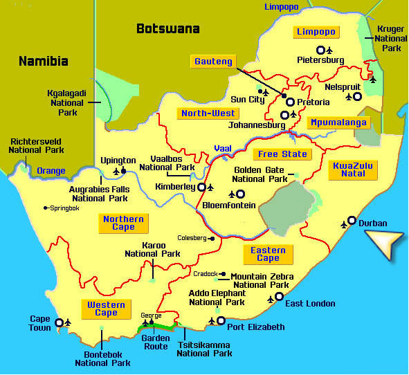 south africa durban map