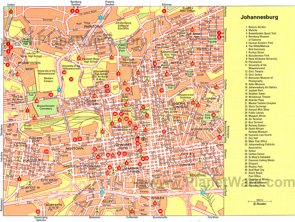 Johannesburg Map Johannesburg Map