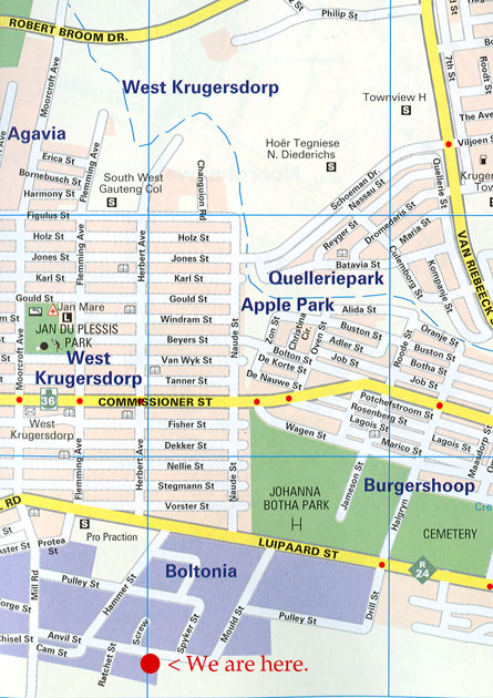 Krugersdorp center map