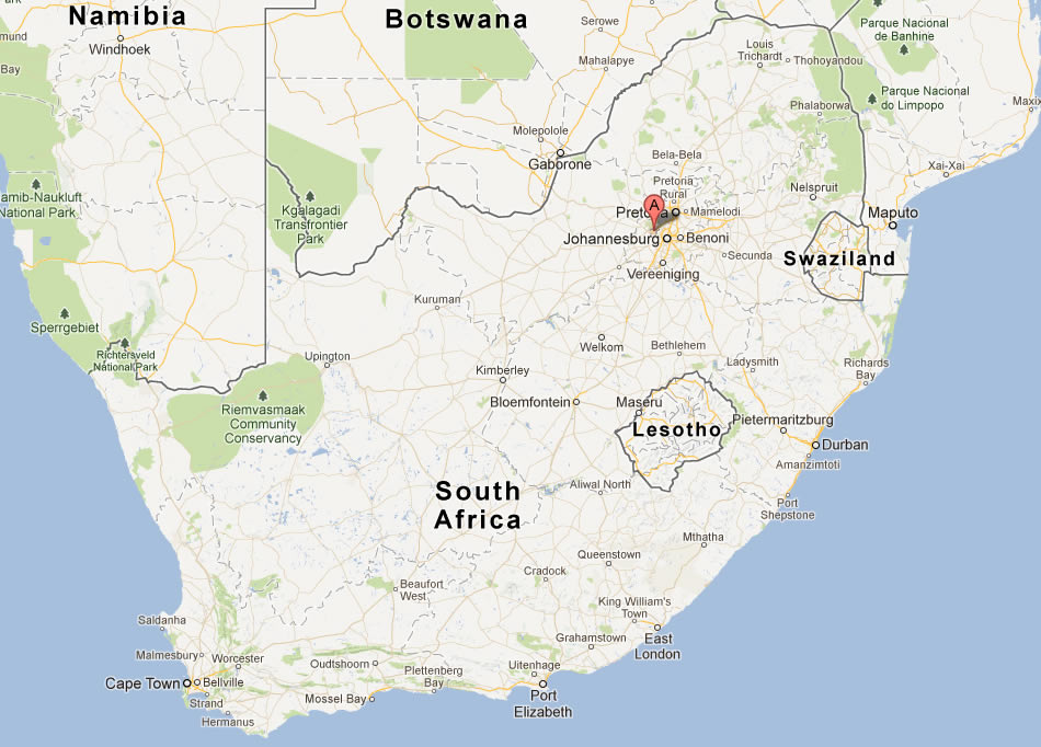 map of Krugersdorp south africa