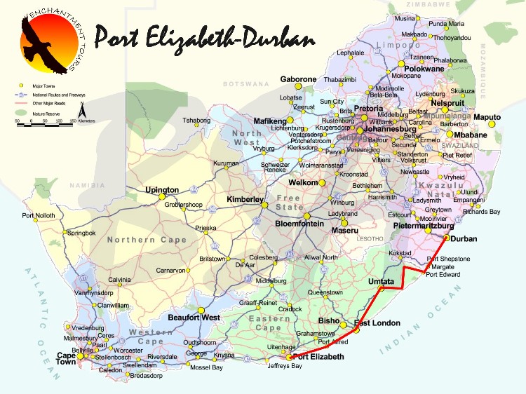 port elizabeth map south africa