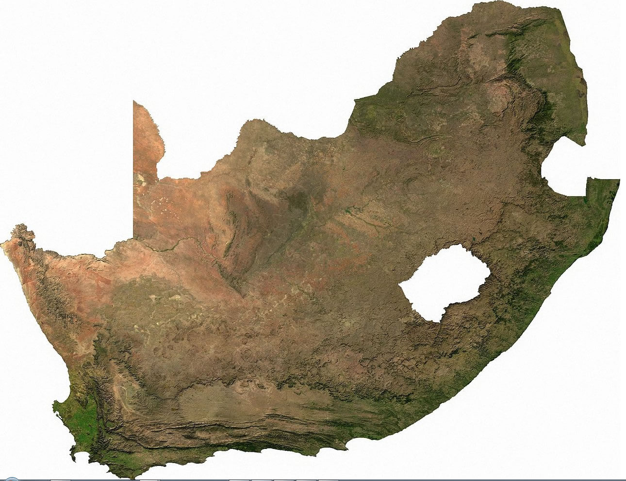 south africa satellite image