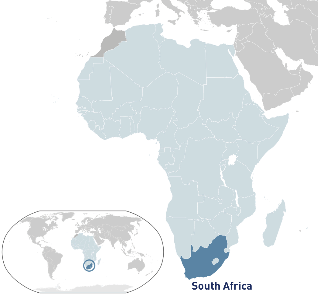 where is south africa in the world