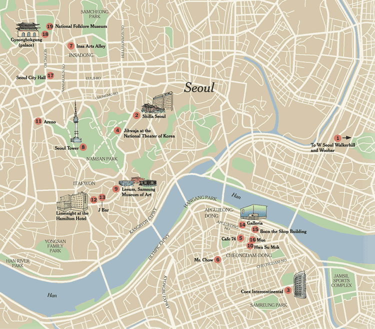 seoul city center map