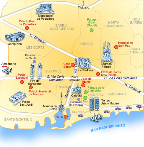 Badalona tourism map
